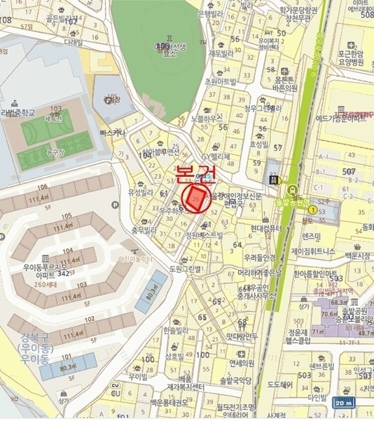 2025타경13156 서울특별시 강북구 삼양로155길 9-6, 홍성빌라 지하층 비02호 다세대(빌라)[공급14평형] 경매 이미지
