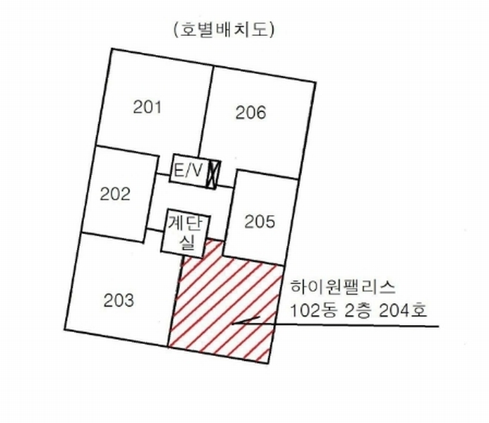 2023타경104652 서울특별시 중랑구 겸재로40길 14-7, 하이원팰리스 102동 2층 204호 오피스텔[계약19평형] 경매 이미지