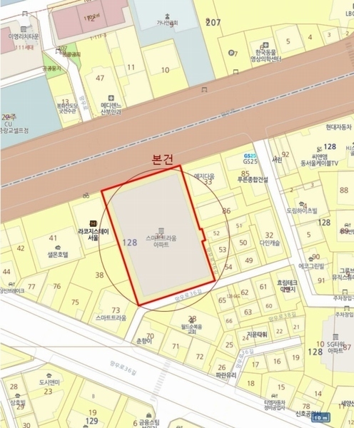 2024타경1934 서울특별시 중랑구 망우로 236서울특별시 중랑구 망○○○○, 스마트트라움 1층 102호스마트트○○ 근린상가 경매 이미지