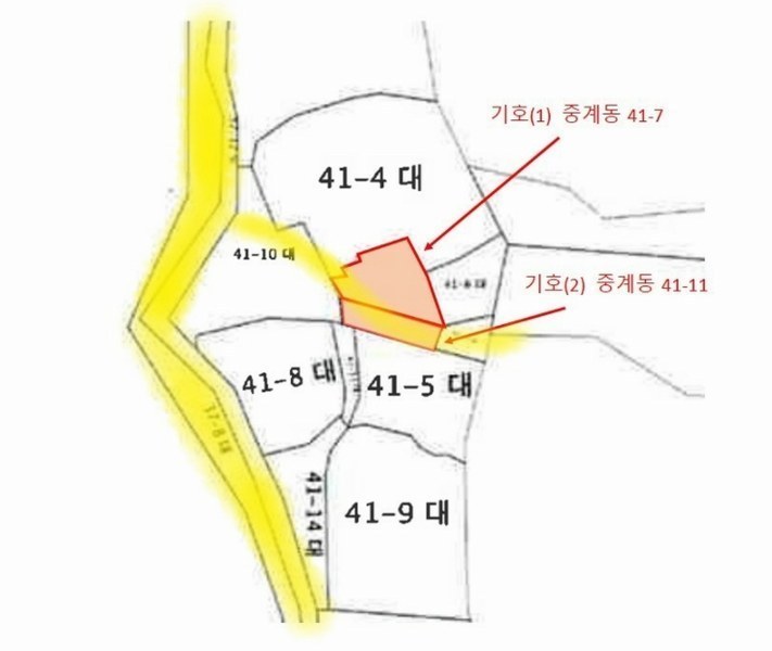 2024타경3107 서울특별시 노원구 중계동 41-7 대지 경매 이미지