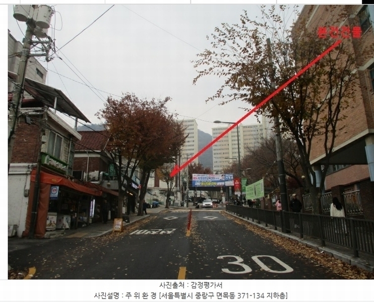 2024타경121043 서울특별시 중랑구 면목로28길 27, 동서울연립 지하층 근린상가 경매 이미지
