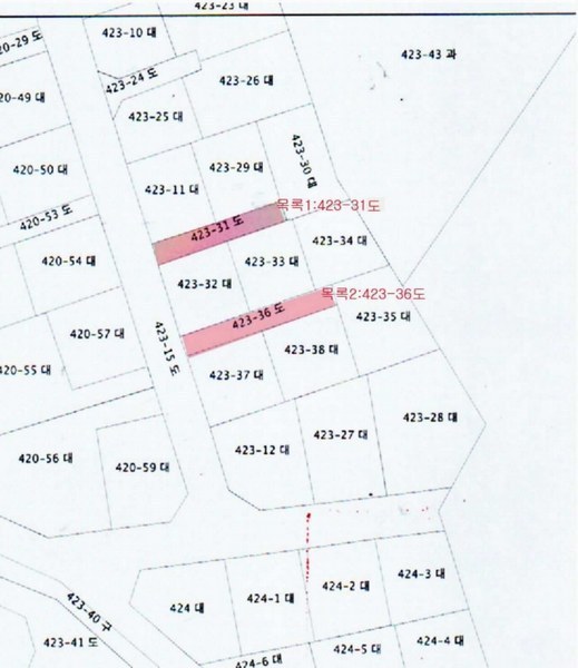 2025타경12012 서울특별시 중랑구 망우동 423-31 도로 경매 이미지