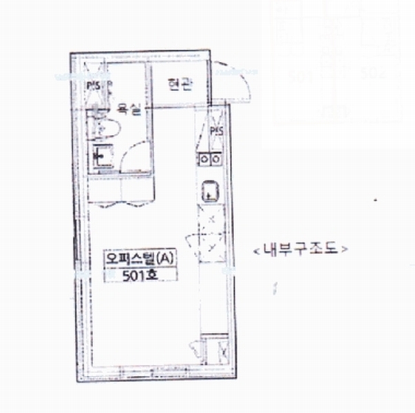 2025타경12666 서울특별시 중랑구 면목로96길 17, 상봉드림팰리스 5층 501호 오피스텔[계약8평형] 경매 이미지