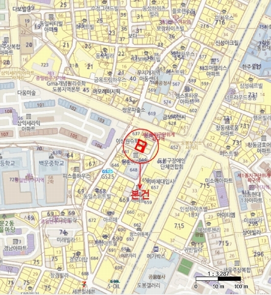 2025타경12690 서울특별시 도봉구 해등로17길 10-6, 현아팰리스 3층 301호 근린상가 경매 이미지