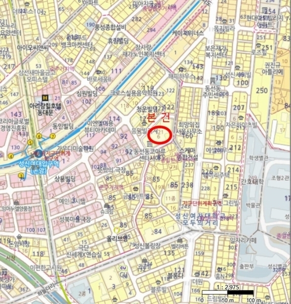 2024타경2920 서울특별시 성북구 동소문로20나길 47, 코아루센타시아 지하2층 비210호 근린상가 경매 이미지
