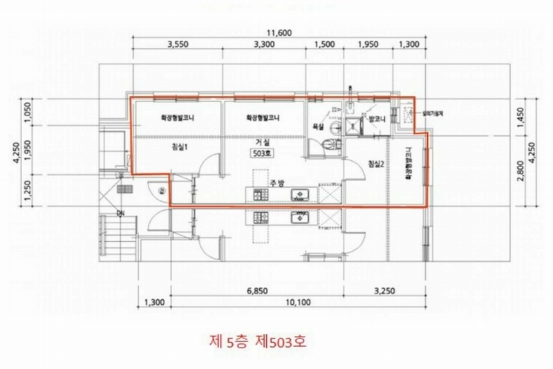 2024타경106006 서울특별시 중랑구 동일로118길 36, 해피리움 5층 503호 다세대(빌라) 경매 이미지