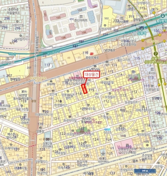 2024타경106006 서울특별시 중랑구 동일로118길 36, 해피리움 5층 503호 다세대(빌라) 경매 이미지