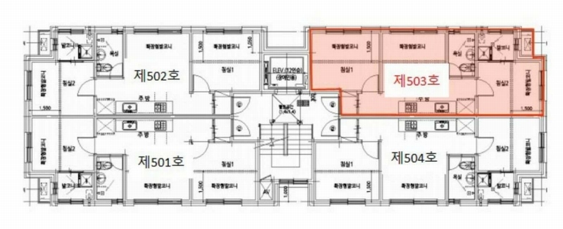 2024타경106006 서울특별시 중랑구 동일로118길 36, 해피리움 5층 503호 다세대(빌라) 경매 이미지