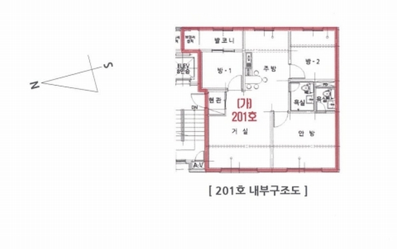 2024타경117723 서울특별시 중랑구 중랑천로17길 11-5, 삼성쉐르빌 나동 2층 201호 다세대(빌라)[공급17평형] 경매 이미지