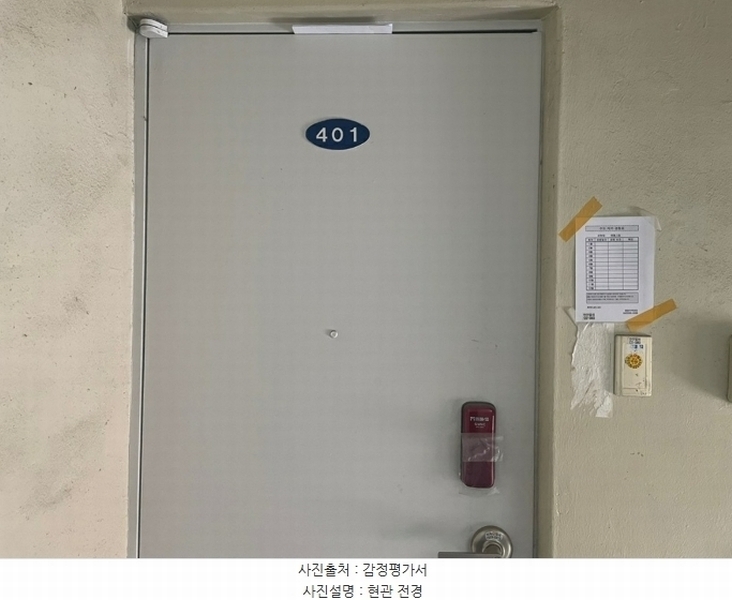 2024타경122916 대전광역시 서구 도솔로252번길 59대전광역시 서구 도솔로252○○○○, 한울빌라 나동 4층 401호한울빌라○○ 다세대(빌라)[공급21평형] 경매 이미지