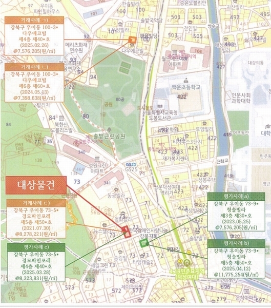 2025타경12402 서울특별시 강북구 삼양로141길 20, 경모파인포레 5층 501호 다세대(빌라) 경매 이미지