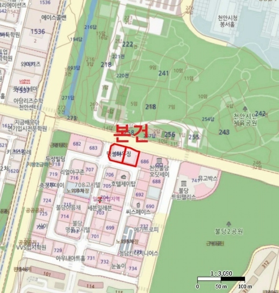 2025타경11858 충청남도 천안시 서북구 검은들1길 26, 스카이타워 3층 308호외1개호 근린상가 경매 이미지