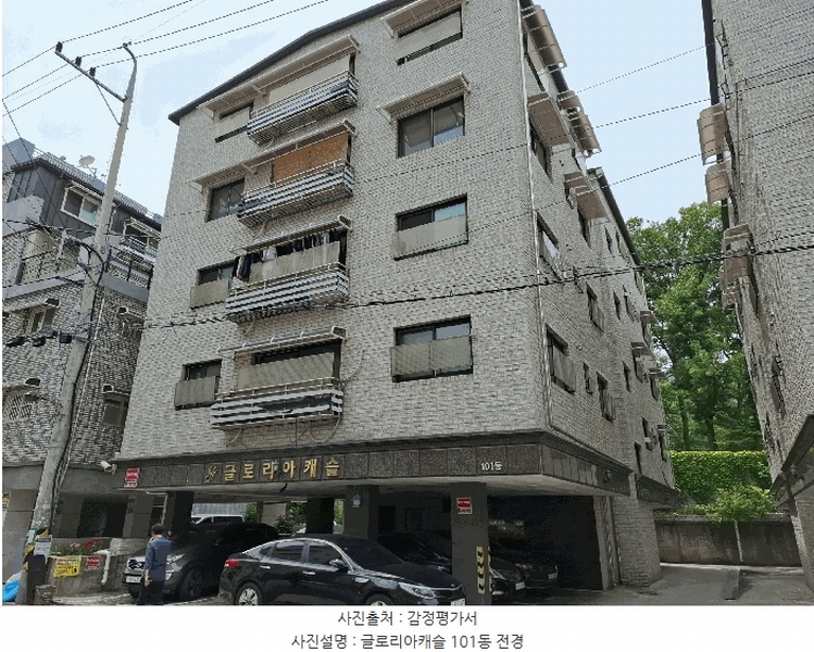 2025타경12616 서울특별시 강북구 인수봉로55가길 6, 글로리아캐슬 101동 4층 401호 다세대(빌라)[공급19평형] 경매 이미지