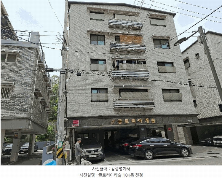 2025타경12616 서울특별시 강북구 인수봉로55가길 6, 글로리아캐슬 101동 4층 401호 다세대(빌라)[공급19평형] 경매 이미지