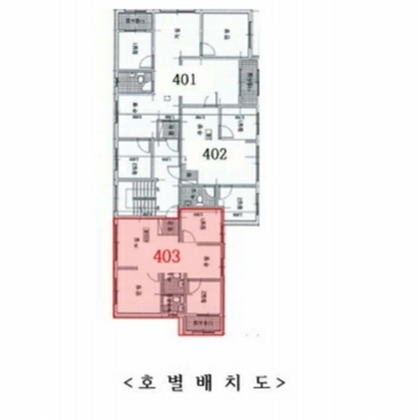 2025타경71193 경기도 의정부시 용민로61번길 33-23, 용현파크 1동 4층 403호 다세대(빌라)[공급18평형] 경매 이미지