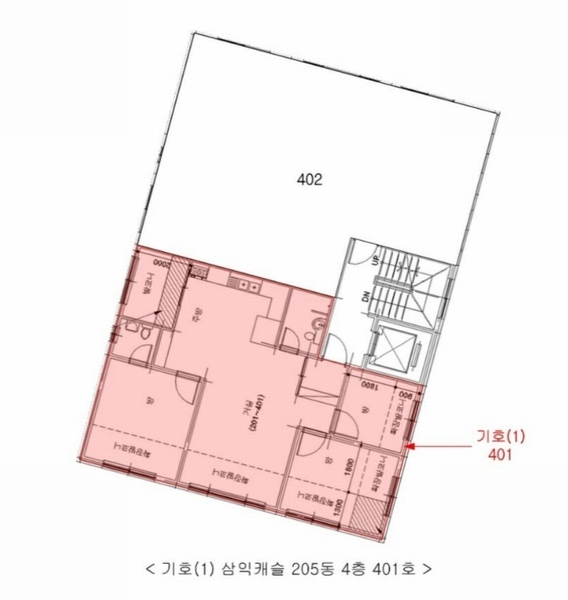 2023타경6829 경기도 의정부시 호암로 37-15, 삼익캐슬 205동 4층 401호 다세대(빌라)[공급21평형] 경매 이미지