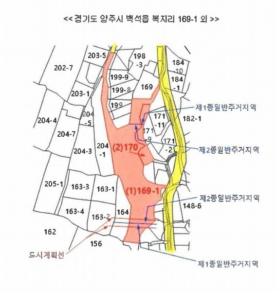 2025타경70008 경기도 양주시 백석읍 복지리 169-1 임야 경매 이미지