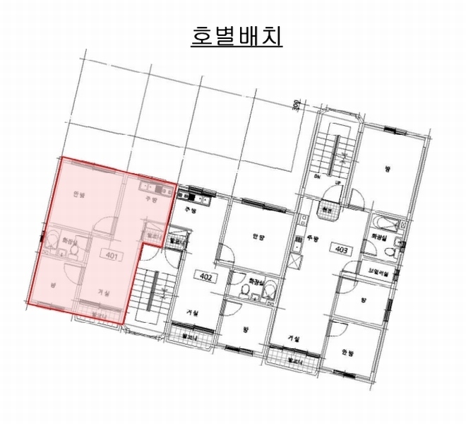 2025타경72600 경기도 의정부시 흥선로168번길 40-7, 탑하이츠빌라 C동 4층 401호 다세대(빌라)[공급16평형] 경매 이미지
