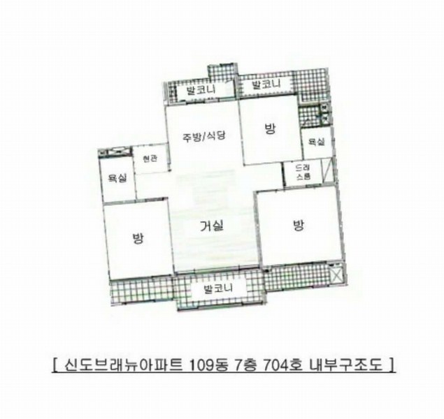 2024타경7126 경기도 의정부시 용현로 72, 신도브래뉴아파트 109동 7층 704호 아파트[공급32평형] 경매 이미지