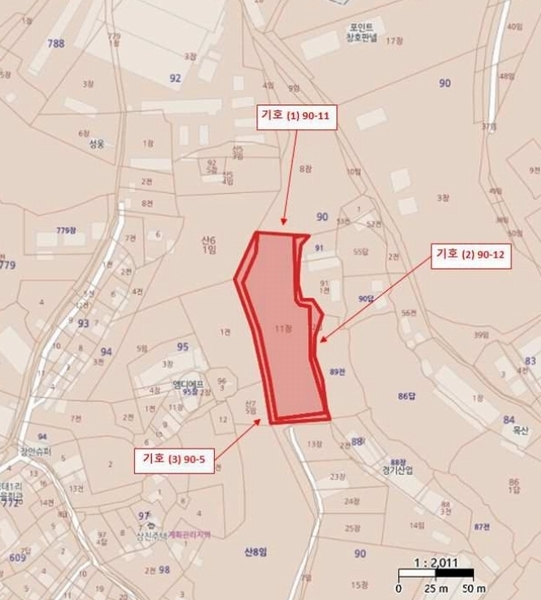2025타경62334 경기도 파주시 월롱면 영태리 90-11 공장용지 경매 이미지