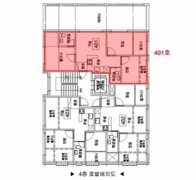 2025타경102312 서울특별시 관악구 봉천로21나길 19-7, 라움 4층 401호 다세대(빌라) 경매 이미지
