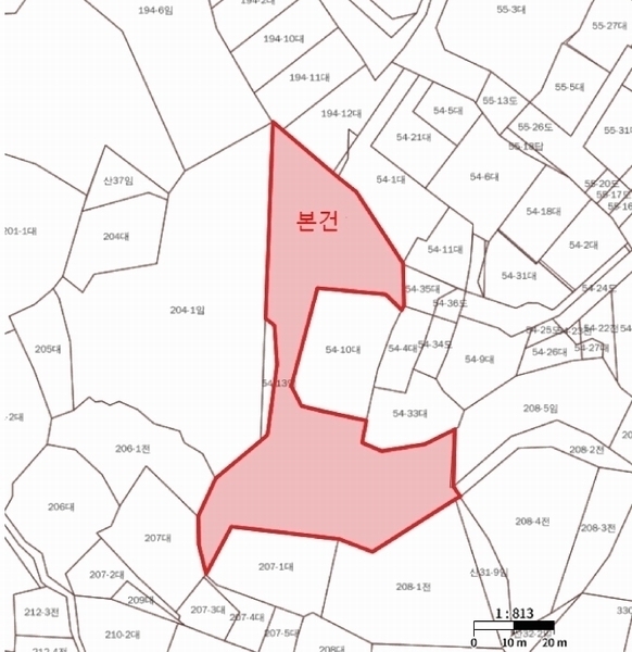 2025타경62752 경기도 고양시 덕양구 대장동 54-13 임야 경매 이미지