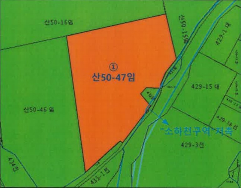 2025타경1760 강원특별자치도 춘천시 신북읍 지내리 산50-47 임야 경매 이미지