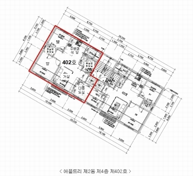 2025타경63767 경기도 파주시 평화로342번길 71-9, 애플트리 2동 4층 402호 다세대(빌라)[공급17평형] 경매 이미지