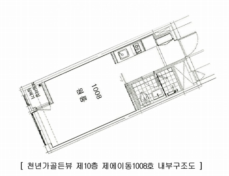 2025타경61366 경기도 파주시 마무리길 77, 천년가골든뷰 10층 에이동 1008호 오피스텔[계약17평형] 경매 이미지