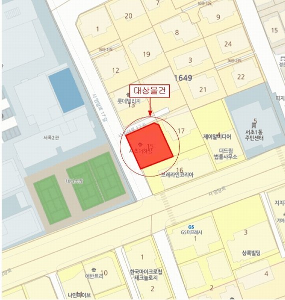 2025타경102767 서울특별시 서초구 서초동 1649-15 다세대(빌라) 경매 이미지
