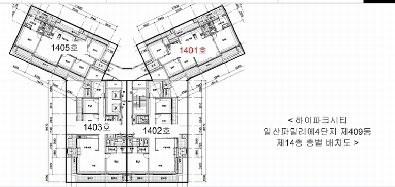 2025타경64437 경기도 고양시 일산서구 하이파크3로 61, 하이파크시티일산파밀리에4단지 409동 14층 1401호 아파트[공급46평형] 경매 이미지