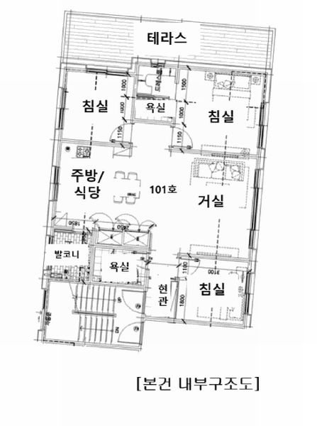 2025타경64605 경기도 파주시 미래로310번길 182-2, 더테라스 104동 1층 101호 다세대(빌라)[공급18평형] 경매 이미지