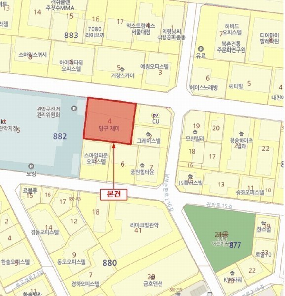 2025타경103252 서울특별시 관악구 청룡1길 42, 케이타워오피스텔 3층 311호 오피스텔 경매 이미지