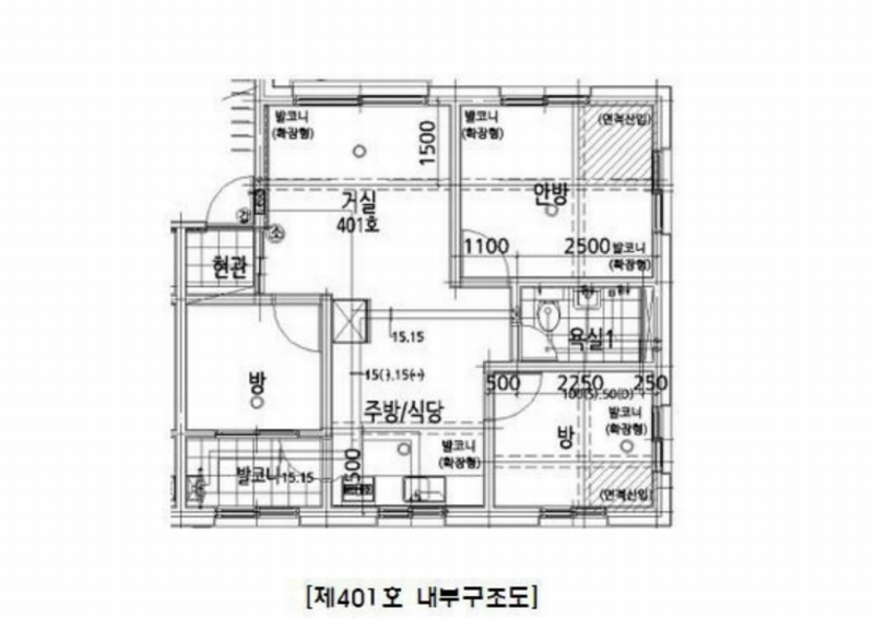 2025타경63330 경기도 파주시 평화로 250-8, 청우하이츠 211동 4층 401호 다세대(빌라)[공급12평형] 경매 이미지