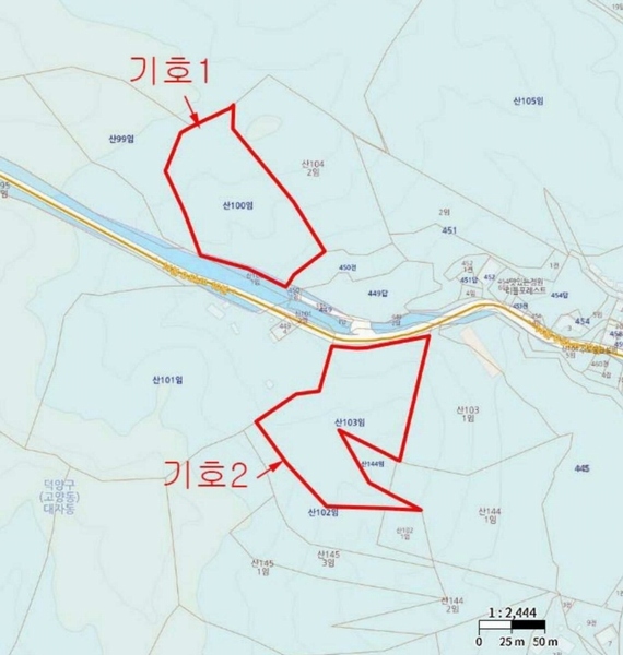 2025타경63595 경기도 고양시 덕양구 대자동 산103 임야 경매 이미지