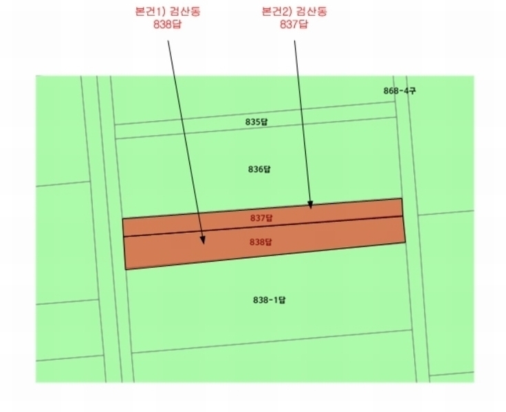 2024타경81899 경기도 파주시 검산동 838 농지 경매 이미지