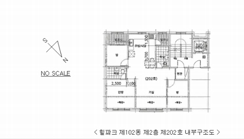 2024타경84164 경기도 파주시 번뛰기길 69-49, 힐파크 102동 2층 202호 다세대(빌라) 경매 이미지