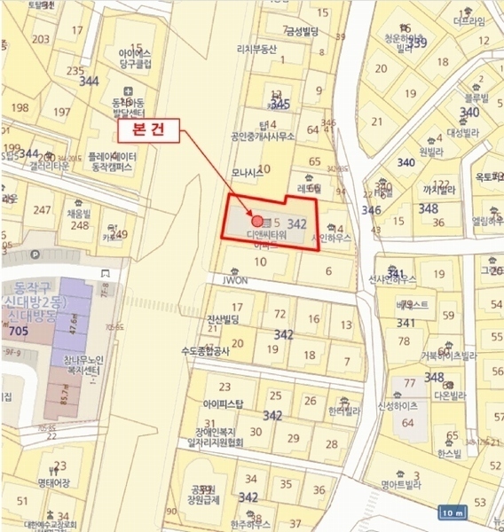 2025타경102302 서울특별시 동작구 보라매로 86-1, 디앤씨타워 5층 501호 오피스텔 경매 이미지