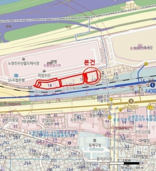 2025타경102437 서울특별시 동작구 노들로2길 7, 노량진드림스퀘어복합빌딩 17층 에이1703호 오피스텔[계약17평형] 경매 이미지