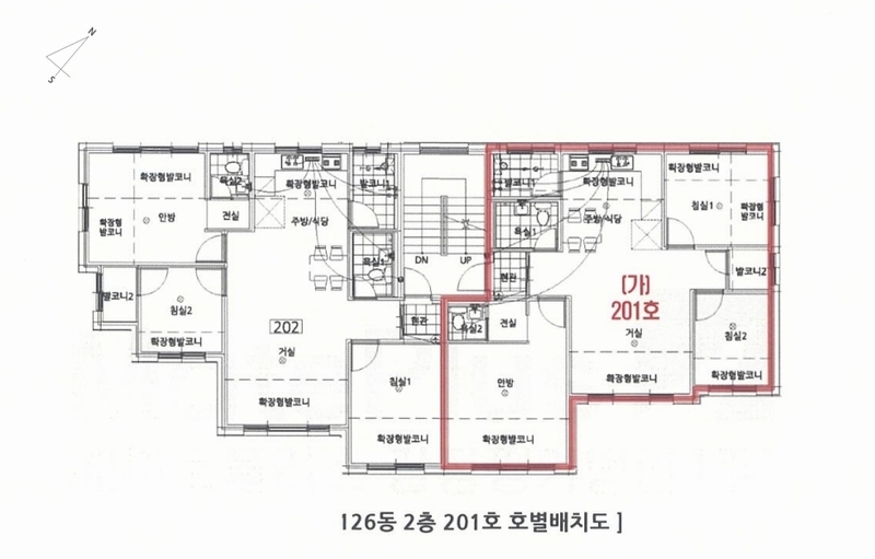 2025타경60875 경기도 고양시 일산동구 동국로223번길 61-3, 한울하임 126동 2층 201호 다세대(빌라)[공급19평형] 경매 이미지