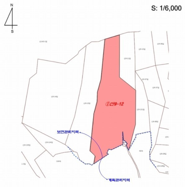 2024타경3487 경기도 남양주시 조안면 삼봉리 산9-12 임야 경매 이미지