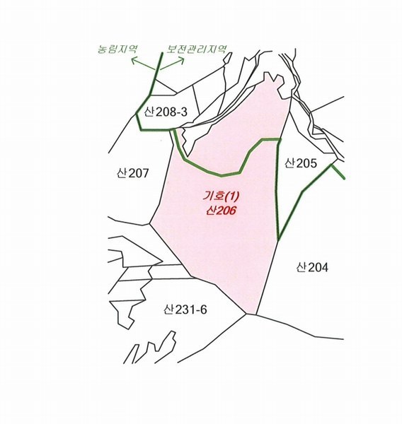2024타경5957 경기도 가평군 가평읍 개곡리 산206 임야 경매 이미지