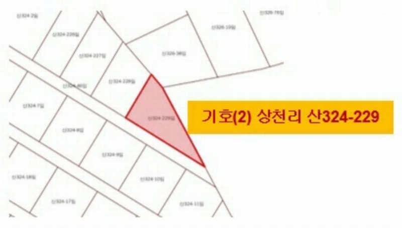 2024타경82169 경기도 가평군 청평면 상천리 산324-229 임야 경매 이미지