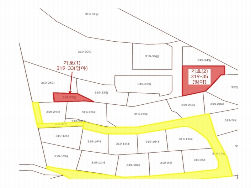 2024타경2941 경기도 남양주시 화도읍 가곡리 319-33 임야 경매 이미지