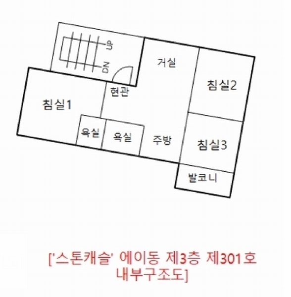 2025타경71479 경기도 남양주시 금강로 1553-7, 스톤캐슬 에이동 3층 301호 다세대(빌라)[공급17평형] 경매 이미지