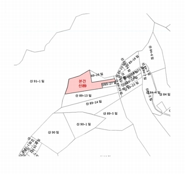 2024타경82503 경기도 가평군 청평면 호명리 산89 임야 경매 이미지