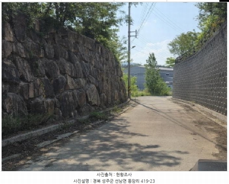 2025타경959 경상북도 성주군 선남면 동암리 419-23 도로 경매 이미지