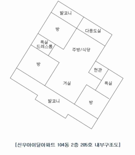 2025타경71531 경기도 남양주시 진건오남로512번길 25-1, 신우아이딜아파트 104동 2층 205호 아파트[공급33평형] 경매 이미지