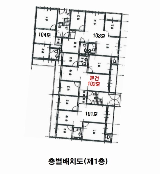 2024타경5551 경기도 남양주시 진접읍 내각1로73번길 11-1, 동아하이츠빌라 C동 1층 102호 다세대(빌라)[공급22평형] 경매 이미지
