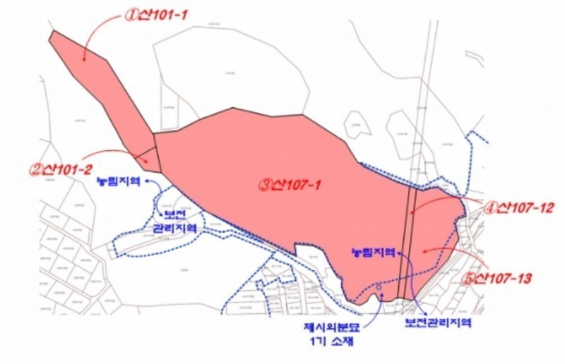 2024타경1931 경기도 가평군 청평면 대성리 산101-1 임야 경매 이미지